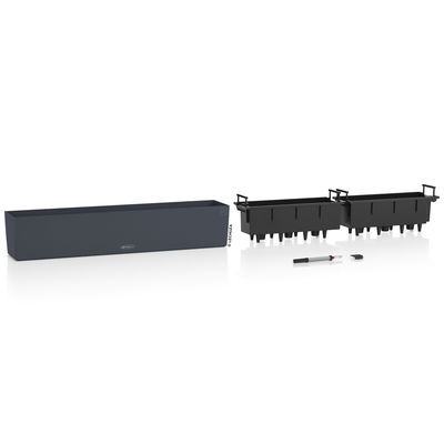 Lechuza 'Balconera Color 100' schiefergrau, ca. 99 x 19 x H 19 cm