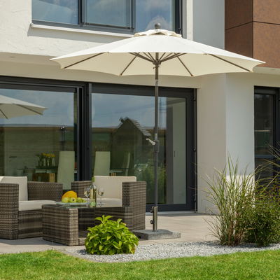 Mittelstockschirm 'Harlem', Ø ca. 270 cm, natur Mittelstockschirm 'Harlem', Ø ca. 270 cm, natur