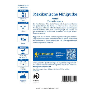Saatgut, Mexikanische Minigurke 'Mateo'
