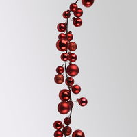 Kugelgirlande, rot, Länge ca. 180 cm Kugelgirlande, rot, Länge ca. 180 cm