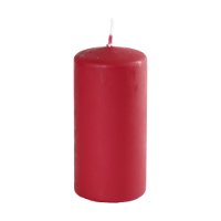 Safe Candle® Stumpenkerze, rubinrot
