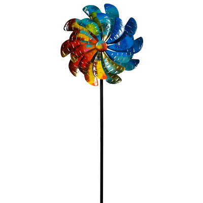 Windrad am Stab, bunt, Höhe ca. 180 cm Windrad am Stab, bunt, Höhe ca. 180 cm