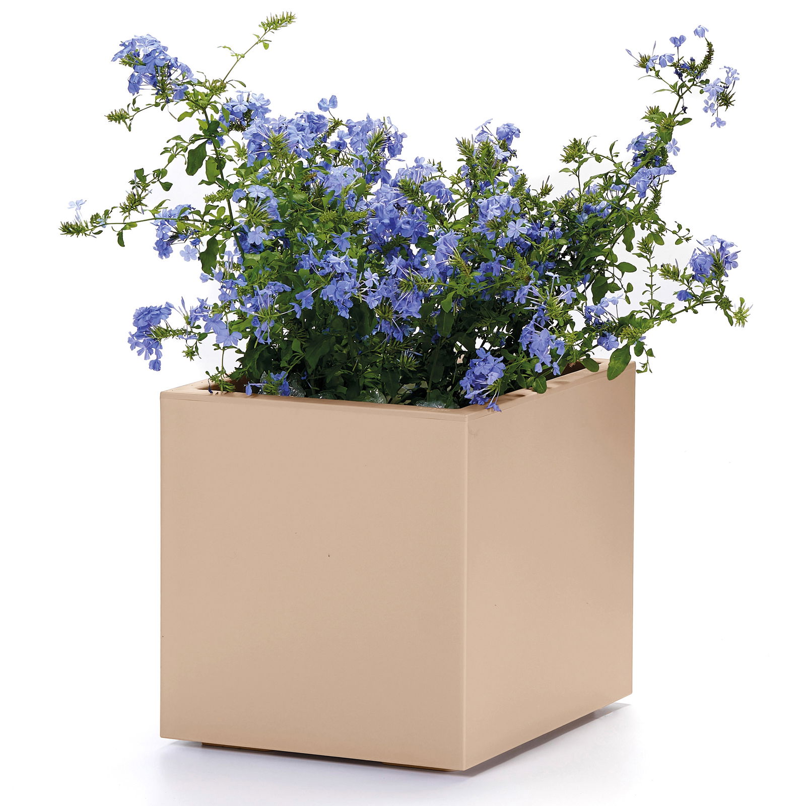 Euro 3 Plast Pflanztrog 'Kebe', sand, ca. 39,5 x 39,5 x H 39,5 cm