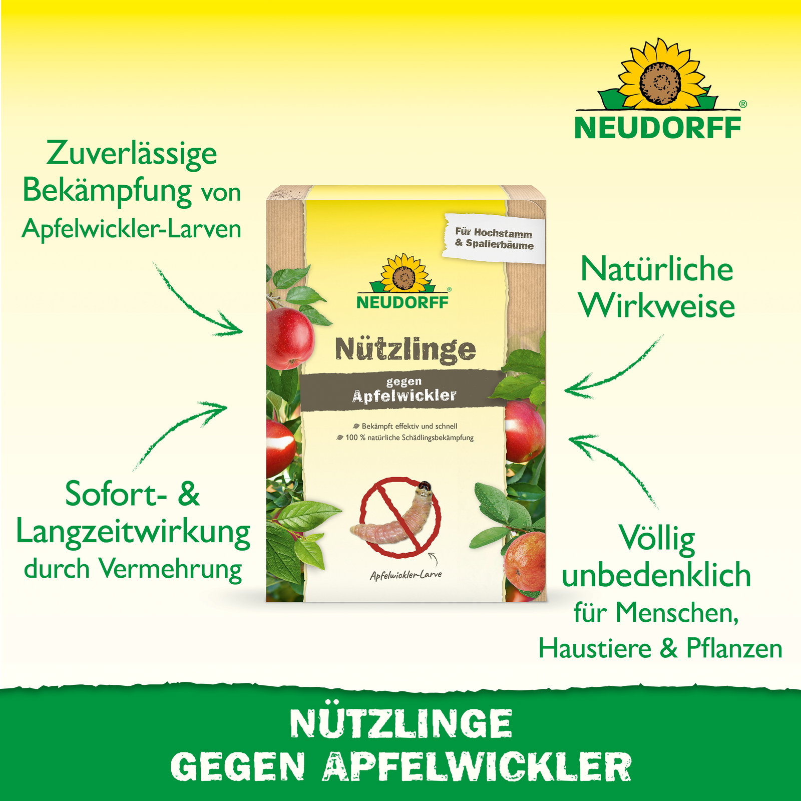 Neudorff Bestell-Set Nützlinge gegen Apfelwickler, 5 Mio Stück Neudorff Bestell-Set Nützlinge gegen Apfelwickler, 5 Mio Stück