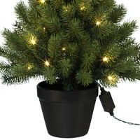 Künstlicher Weihnachtsbaum im Topf mit LED-Beleuchtung, Höhe ca. 60 cm