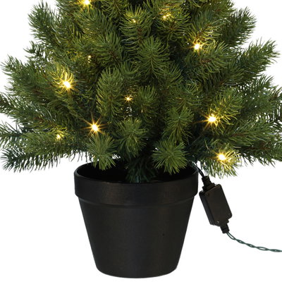 Künstlicher Weihnachtsbaum im Topf mit LED-Beleuchtung, Höhe ca. 60 cm Künstlicher Weihnachtsbaum im Topf mit LED-Beleuchtung, Höhe ca. 60 cm