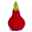 Gewachste XL-Amaryllis- Zwiebel, rote Blüte, Dekor 'Velvet Rot'