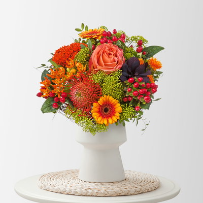 Blumenstrauß 'Abendröte', handgebunden Blumenstrauß 'Abendröte', handgebunden
