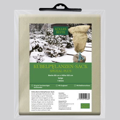 Kölles Beste Kübelpflanzen-Sack 'Spezial-Plus', beige, B80 x H100 cm Kölles Beste Kübelpflanzen-Sack 'Spezial-Plus', beige, B80 x H100 cm