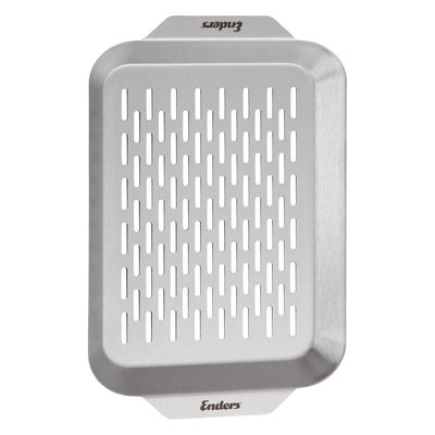 Enders Grillschale, grau, Edelstahl, 32 x 19 x 1,5 cm