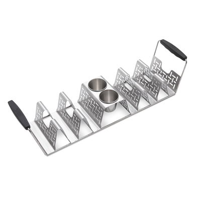 Weber Taco-Rack, silber, ca. 9 x 15 x 40 cm Weber Taco-Rack, silber, ca. 9 x 15 x 40 cm