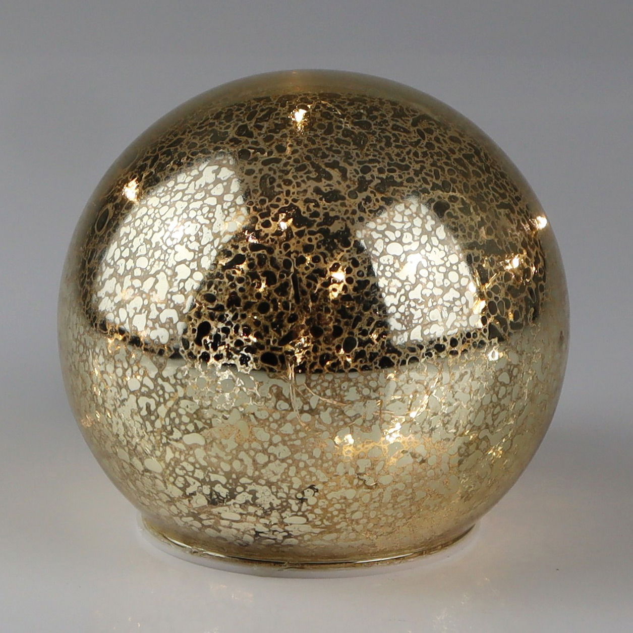 LED-Kugel 'Glimmer', gold, ca. Ø15 x H14 cm