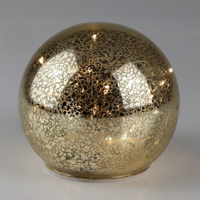 LED Kugel 'Glimmer', gold, ca. Ø 15 x H 14 cm