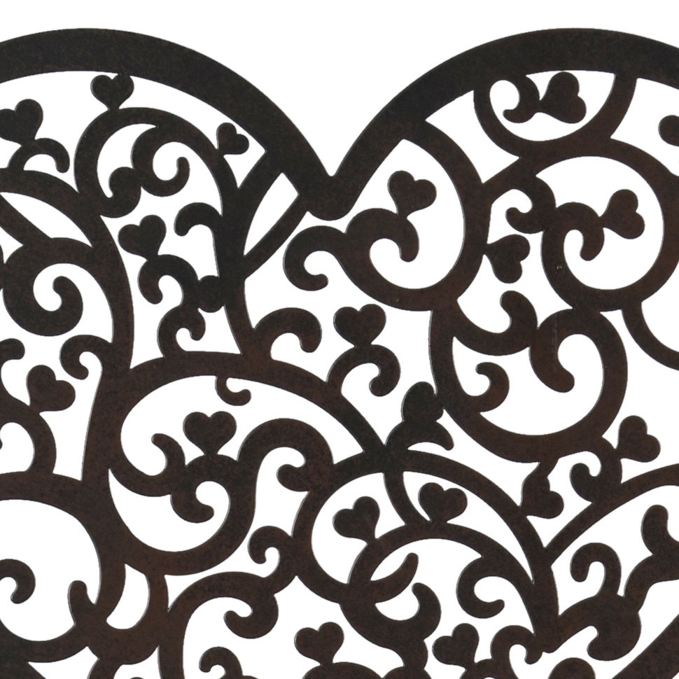 Herz auf Stab, braun, Höhe ca. 108 cm