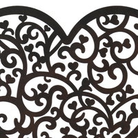 Herz auf Stab, braun, Höhe ca. 108 cm