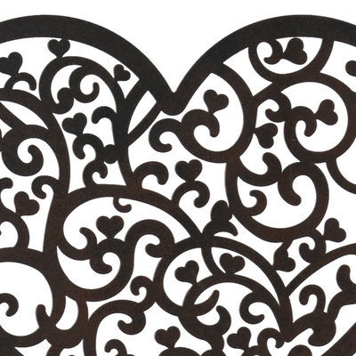 Herz auf Stab, braun, Höhe ca. 108 cm