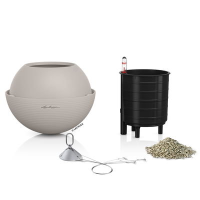 Lechuza 'Bola Color 23', sandbraun, ca. Ø 23 x H 18 cm