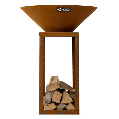 Edelstahl-Feuerstelle 'Fyro 80', rost, 100 x 100 x 80 cm Edelstahl-Feuerstelle 'Fyro 80', rost, 100 x 100 x 80 cm