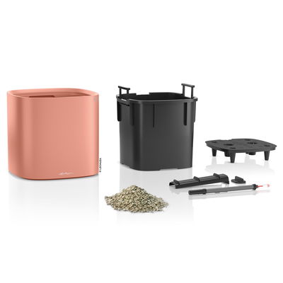 Lechuza 'Pila Color Planter', korallrot, ca. 35 x 35 x H 32,5 cm