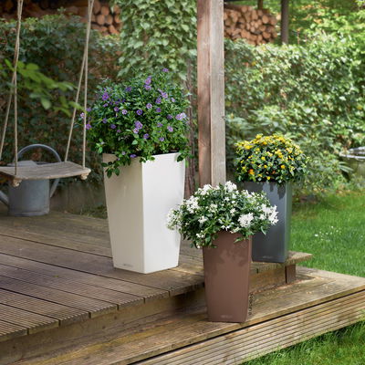 Lechuza 'Cubico Color 22', muskat, ca. 22 x 22 x H 41 cm