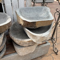 Vogeltränke 'Fluss-Stein', grau, Naturstein, 8 x 30 x 40 cm Vogeltränke 'Fluss-Stein', grau, Naturstein, 8 x 30 x 40 cm