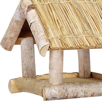 Vogelhaus Birke mit Strohdach, 26 x 26 x 25 cm Vogelhaus Birke mit Strohdach, 26 x 26 x 25 cm