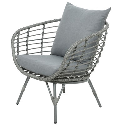 Sitzgruppe Evora 3tlg. inkl. Kissen, grau